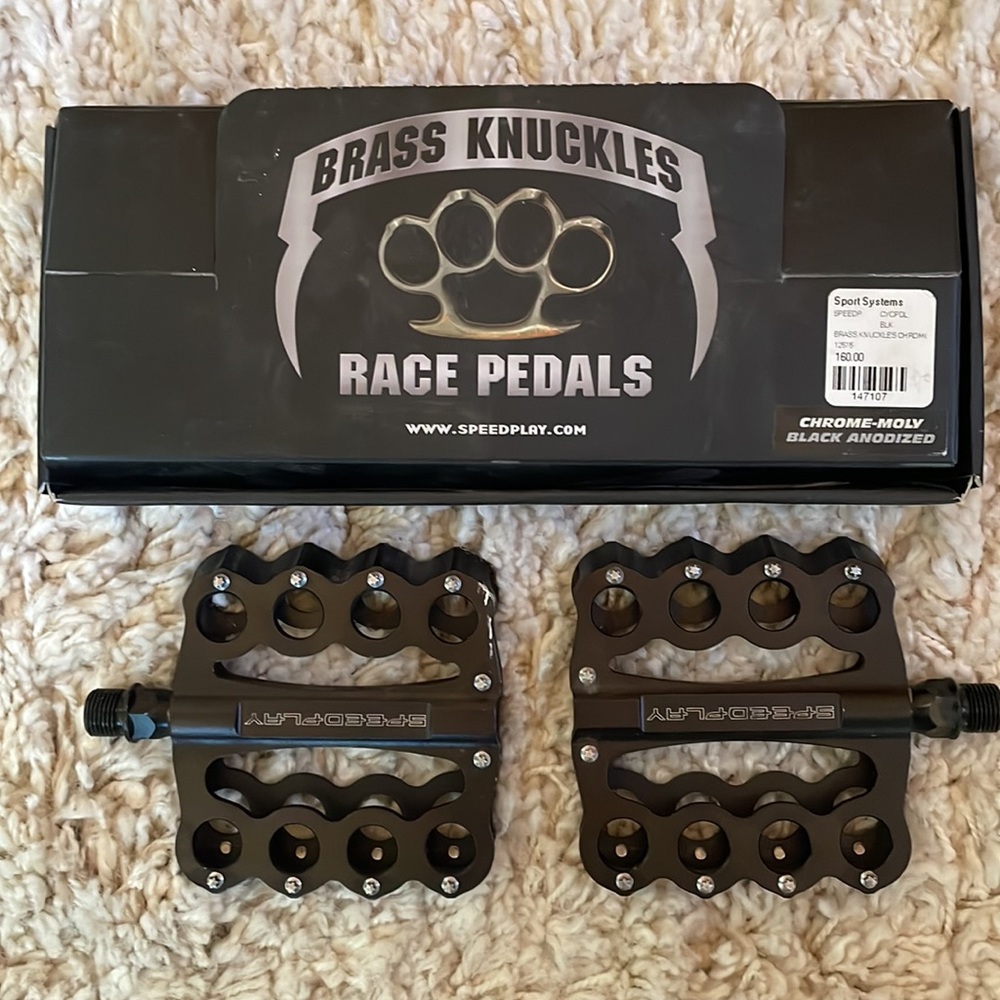Unisex-Genuine Speedplay Brass Knuckles Pedal Set, Black, Chrome-moly, Brand - Picture 3 of 11